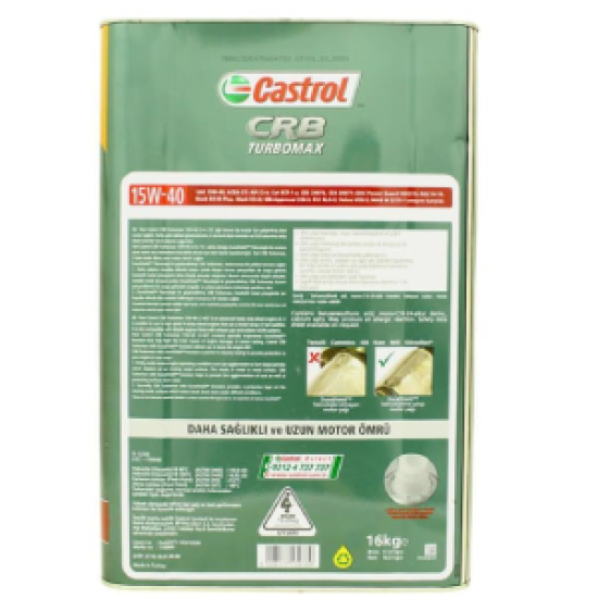 Castrol CRB Turbomax 15W-40 - 18 Litre Motor Yağı - 1