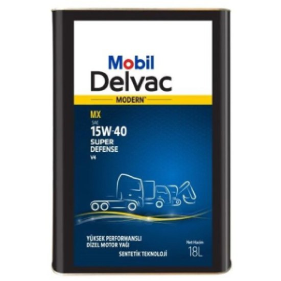 Mobil Delvac Modern 15W-40 Super Defense V4 - 18 Litre Motor Yağı - 0